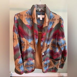 Jones New York Sport Women’s size M Western South West Tribal Blanket Jacket